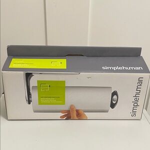 🆕 SIMPLEHUMAN Wall Mount Paper Towel Holder – Stainless Steel (Brand New)